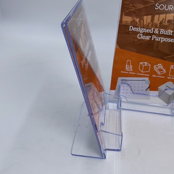 Source One Acrylic 5 x 7 Slanted Sign Holders 3 Pcs - Picture 3 of 3
